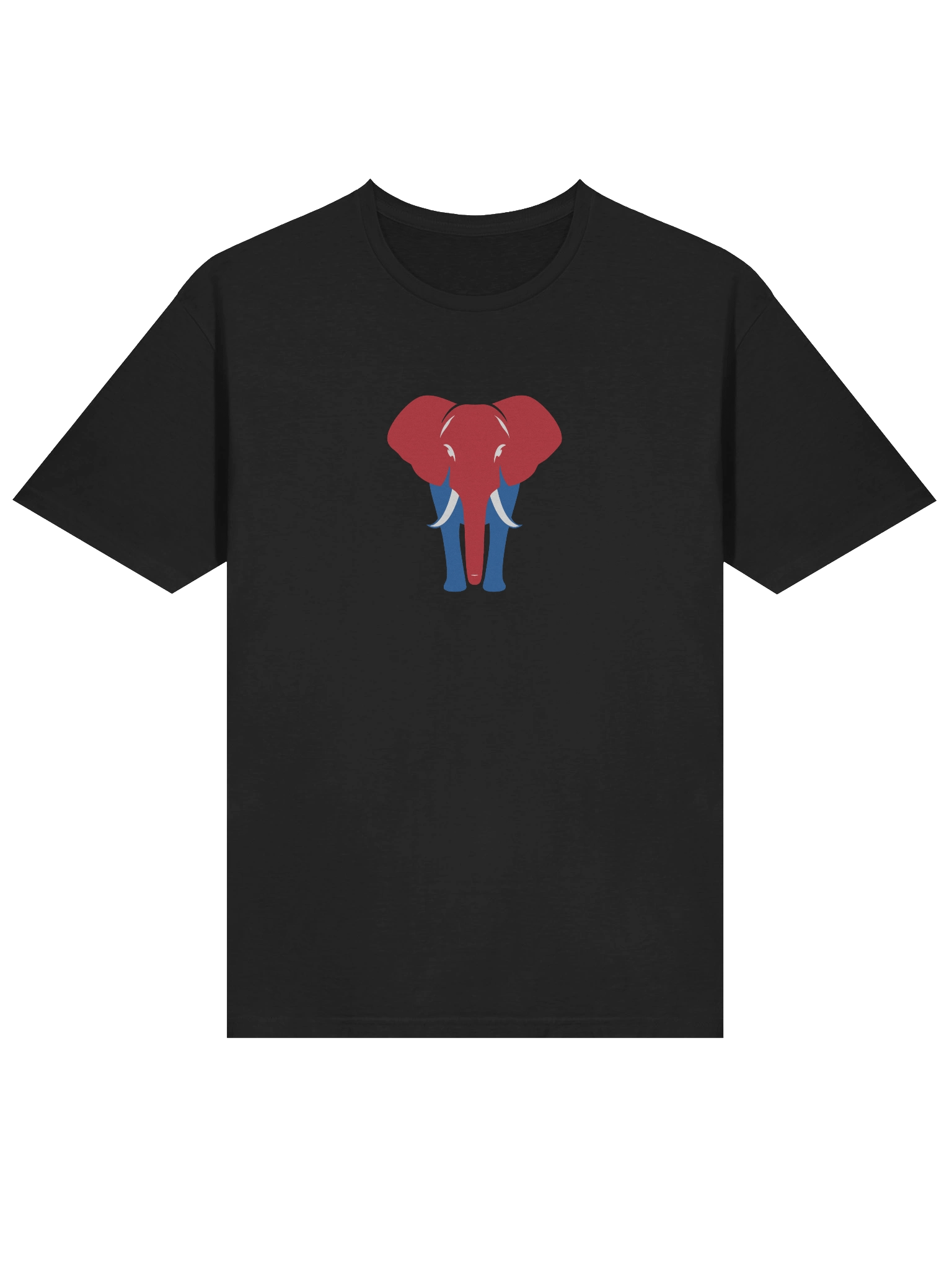 Royal Red Blue Elephant Silhouette T-Shirt product image (3)