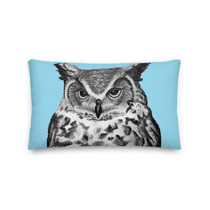 Goat and Owl Close-ups pillow product image (5)