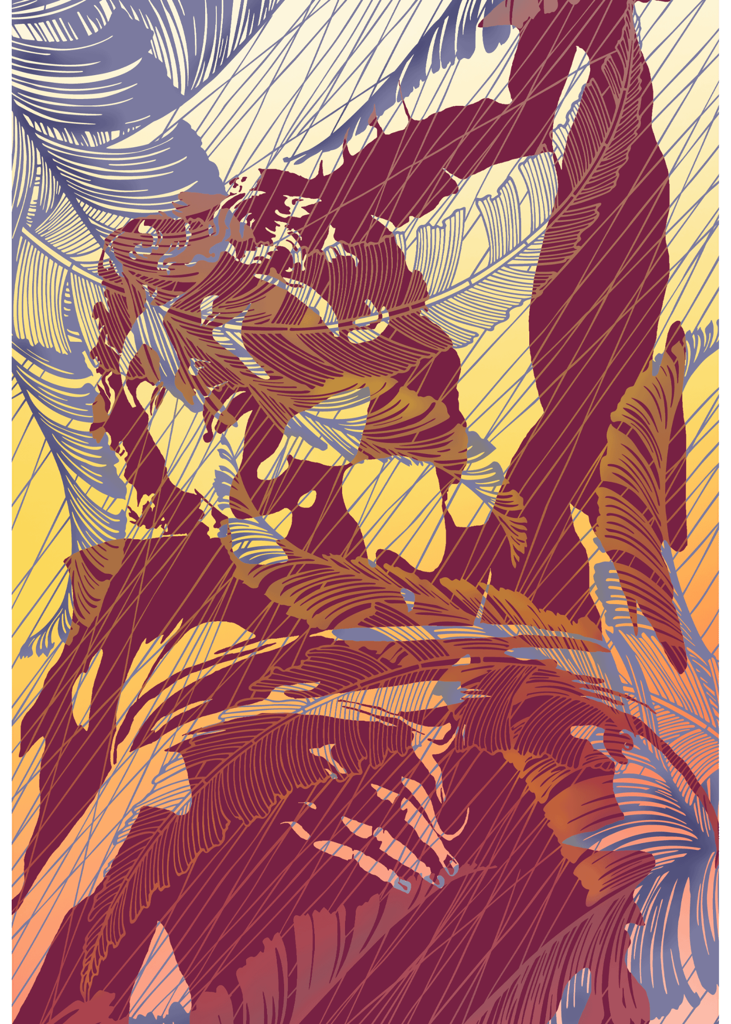 Red Michelangelo on Feathers - Print product image (1)
