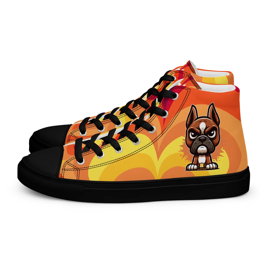 Boxer Angry Pup - Women's High Top Canvas Shoe product image (2)