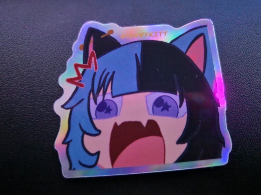 Starrykitt Yell Sticker (Holographic) product image (1)
