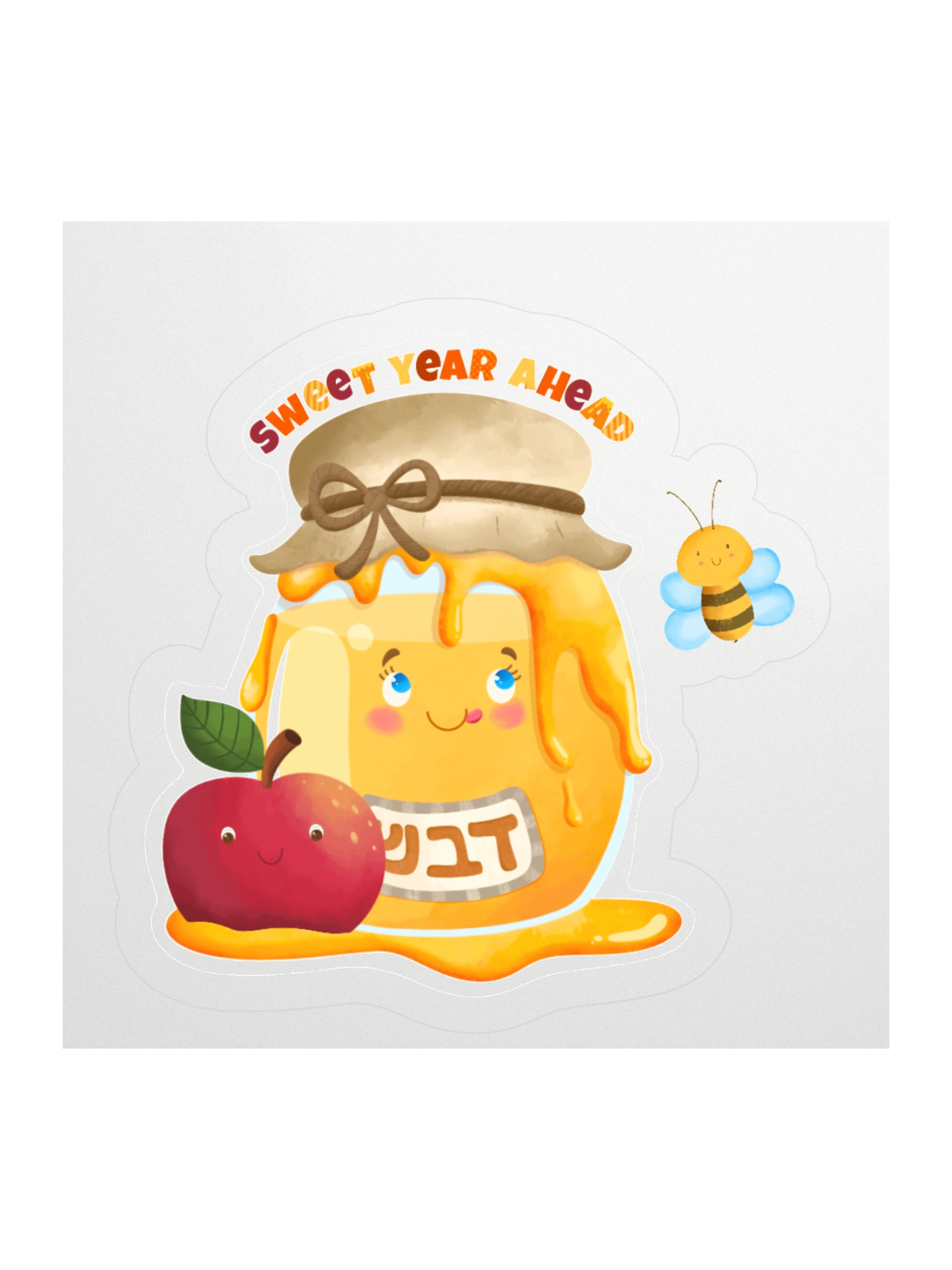 Cute honey jar sticker product image (1)