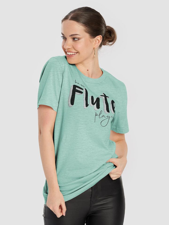 3D Bass Flute Player Typography Tee - Unisex product image (2)