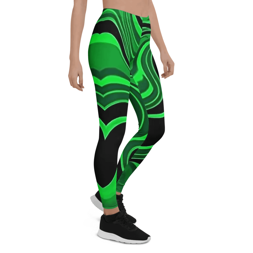 Alien Green Marble Leggings product image (6)