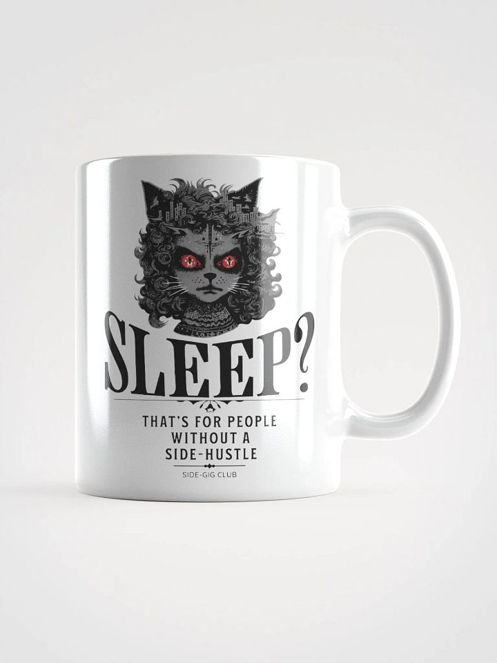 Sleepless Hustle: Intense Cat Eyes Mug product image (1)