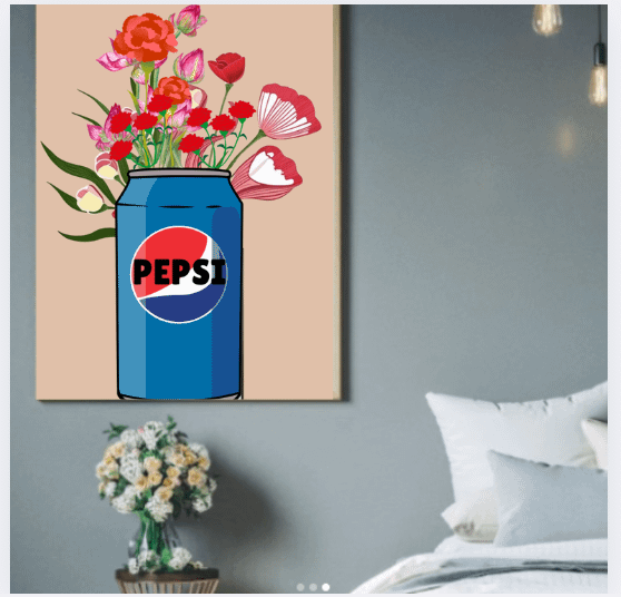 Pepsi Flower Wall Art product image (3)