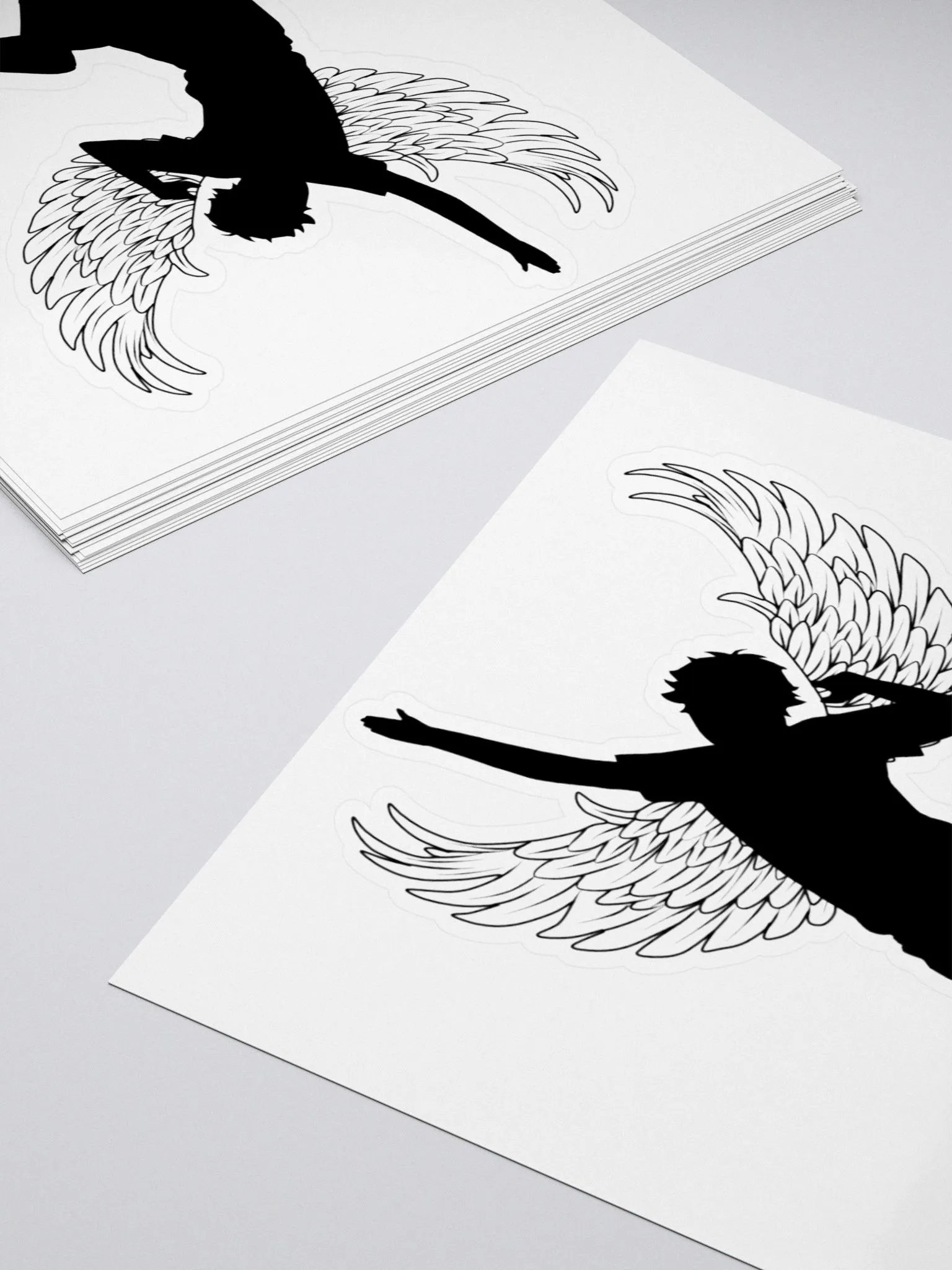 Hinata's Eyes 'I Can Fly' Black Sticker product image (4)