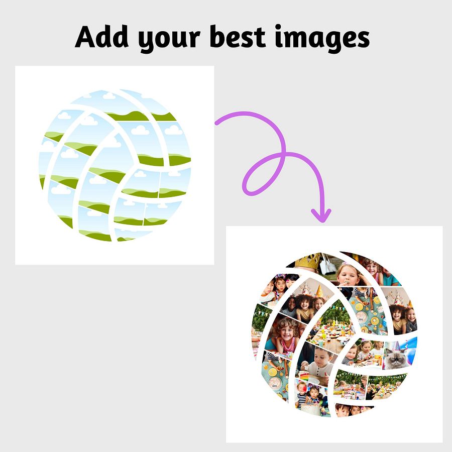 8 Ball-Shaped Frames Canva Templates product image (3)