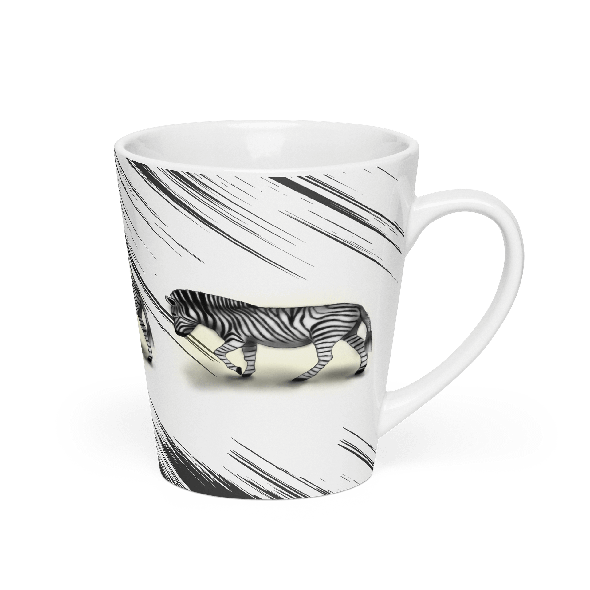 Striped Zebra Latte Mug product image (2)