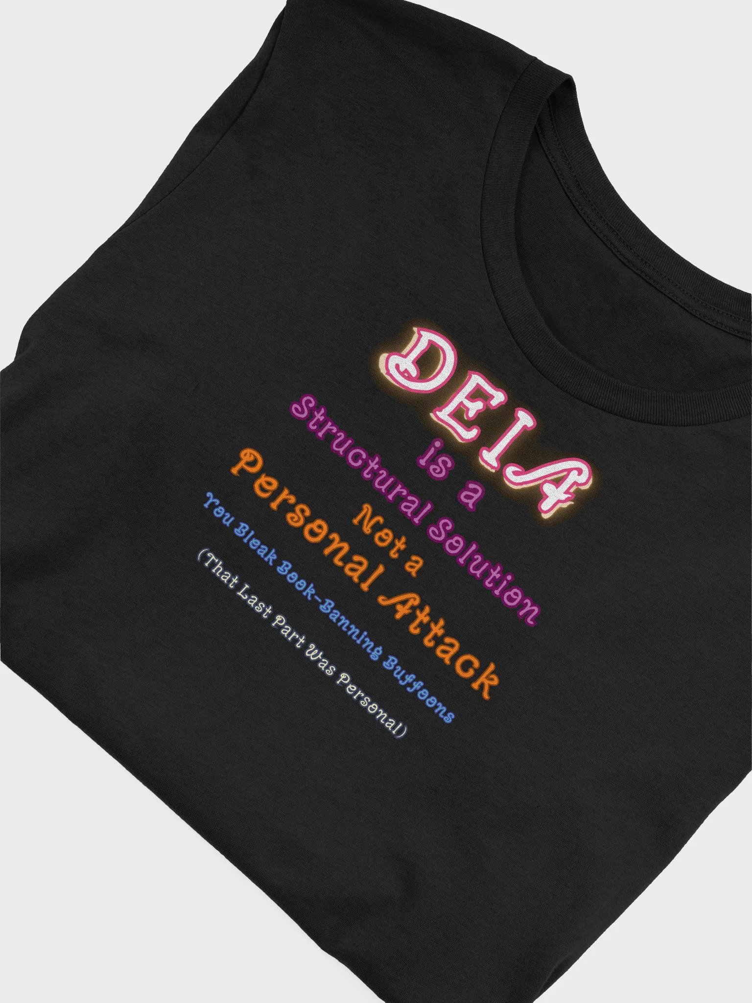 Hands Off DEIA, Structural Solution (words only), Black Tee product image (5)