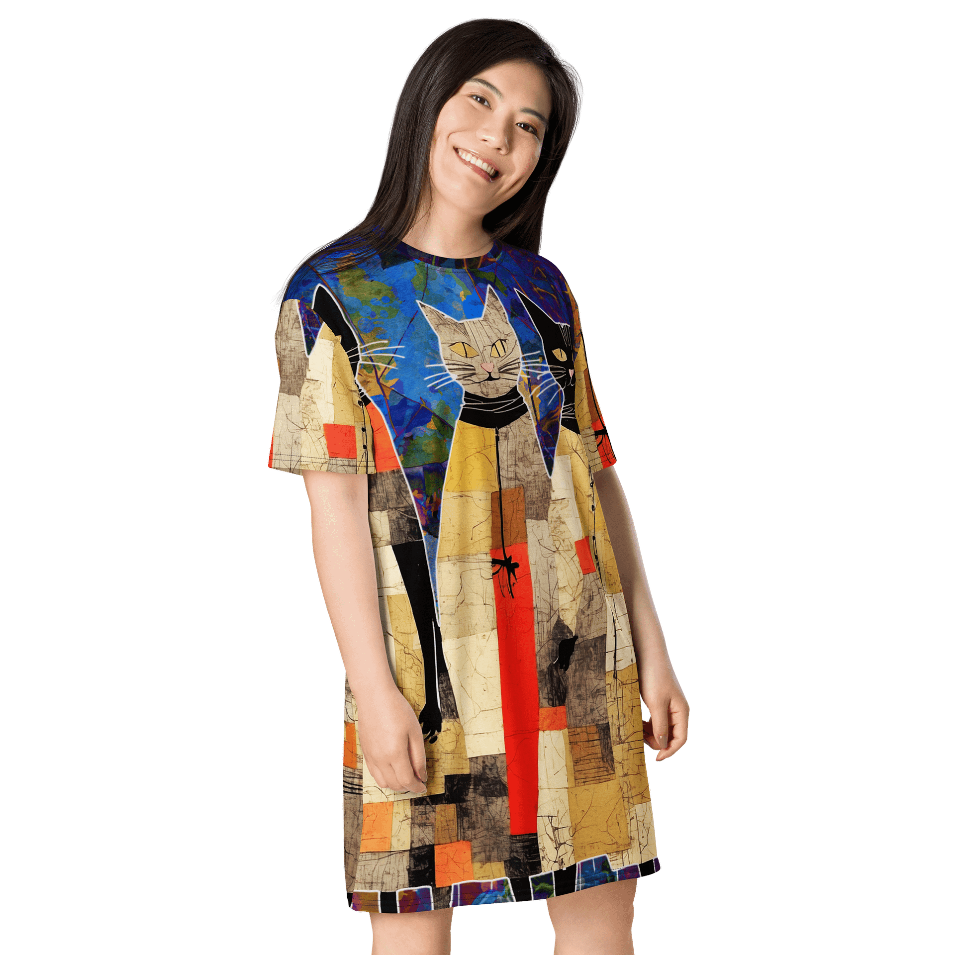 Cat Distribution Society T-Shirt Dress product image (4)