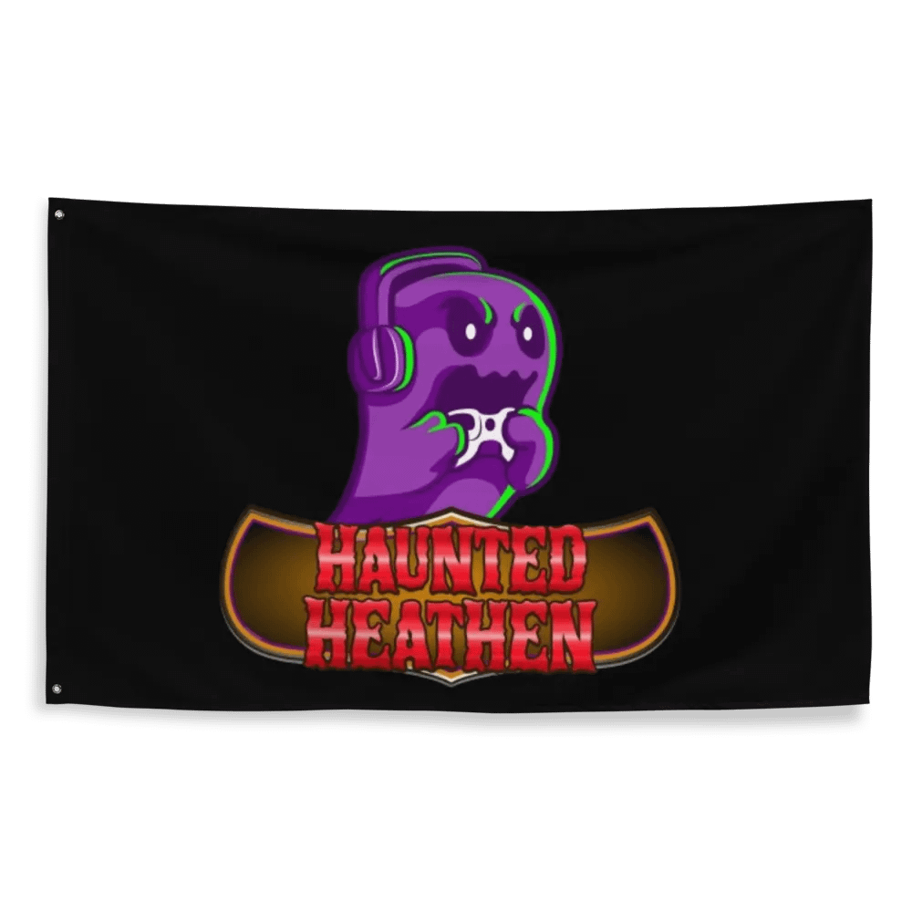 Haunted Heathen Logo Flag product image (2)