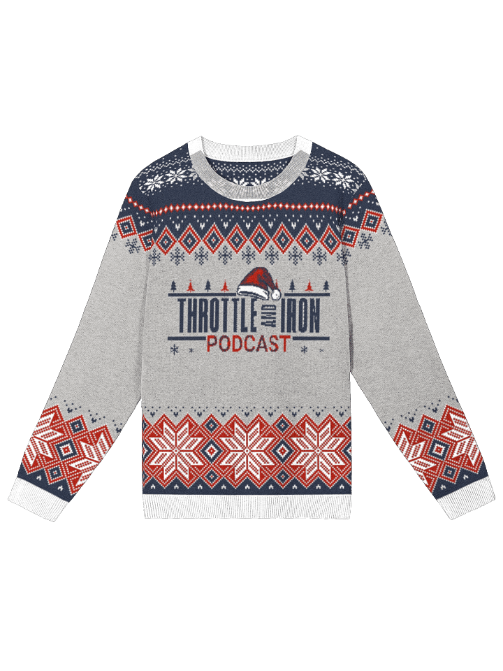 Throttle and Iron Podcast Holiday Sweater — Santa’s Throttle Edition product image (1)