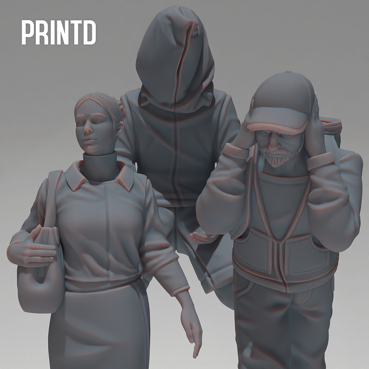 28mm Civilians - Modern Warfare Wargame Hobby Resin Scale Models product image (2)