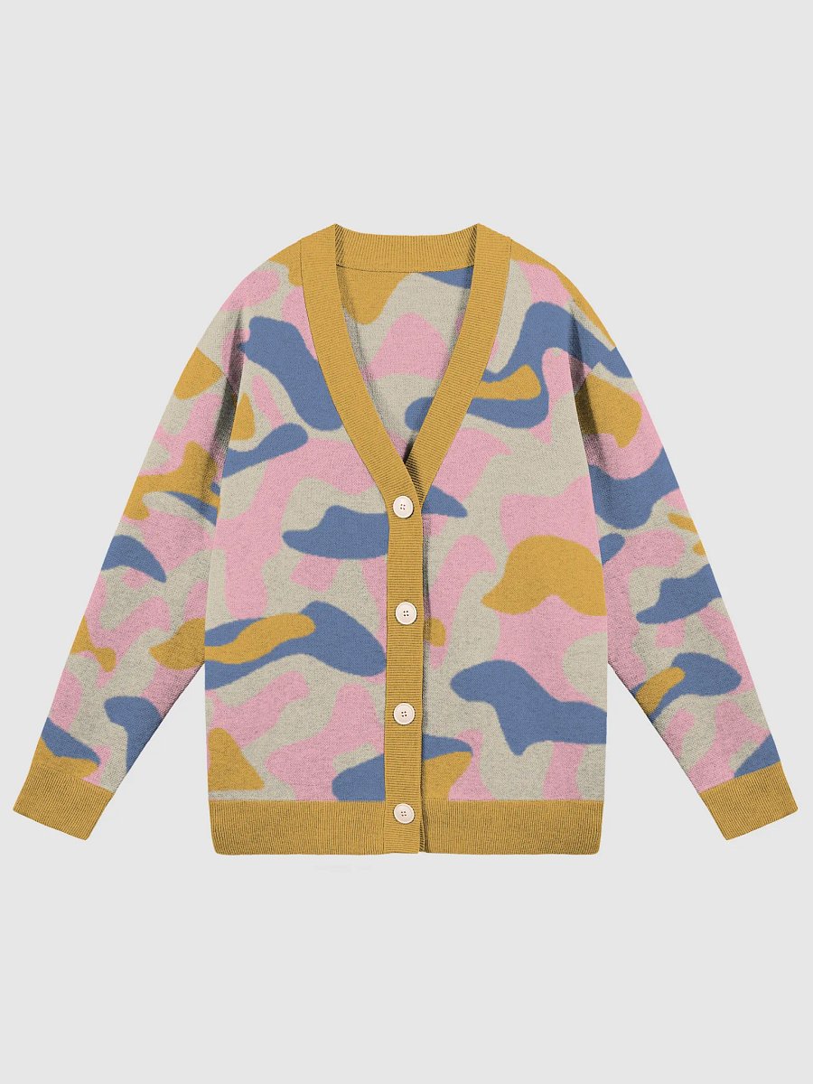 Colorful Camo Knitted Cardigan product image (5)