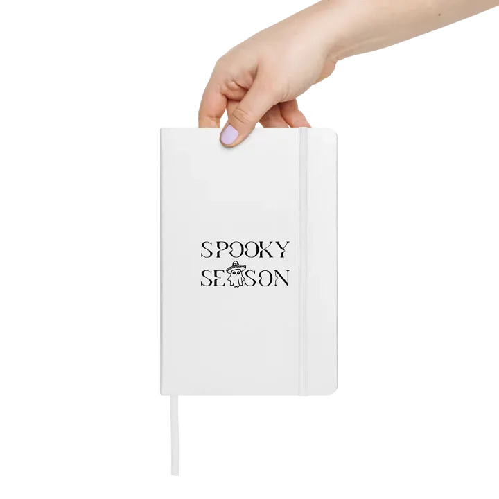 Spooky Season Sombrero Ghost Monochrome Hardcover Bound Lined Notebook product image (2)