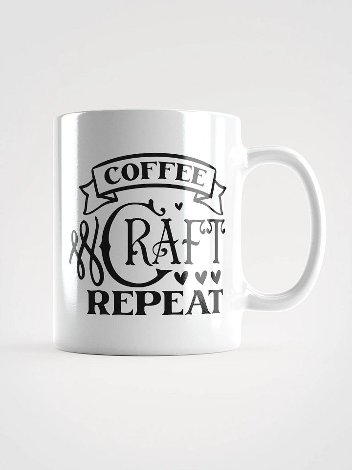 Coffee Craft Repeat White Glossy Mug product image (1)