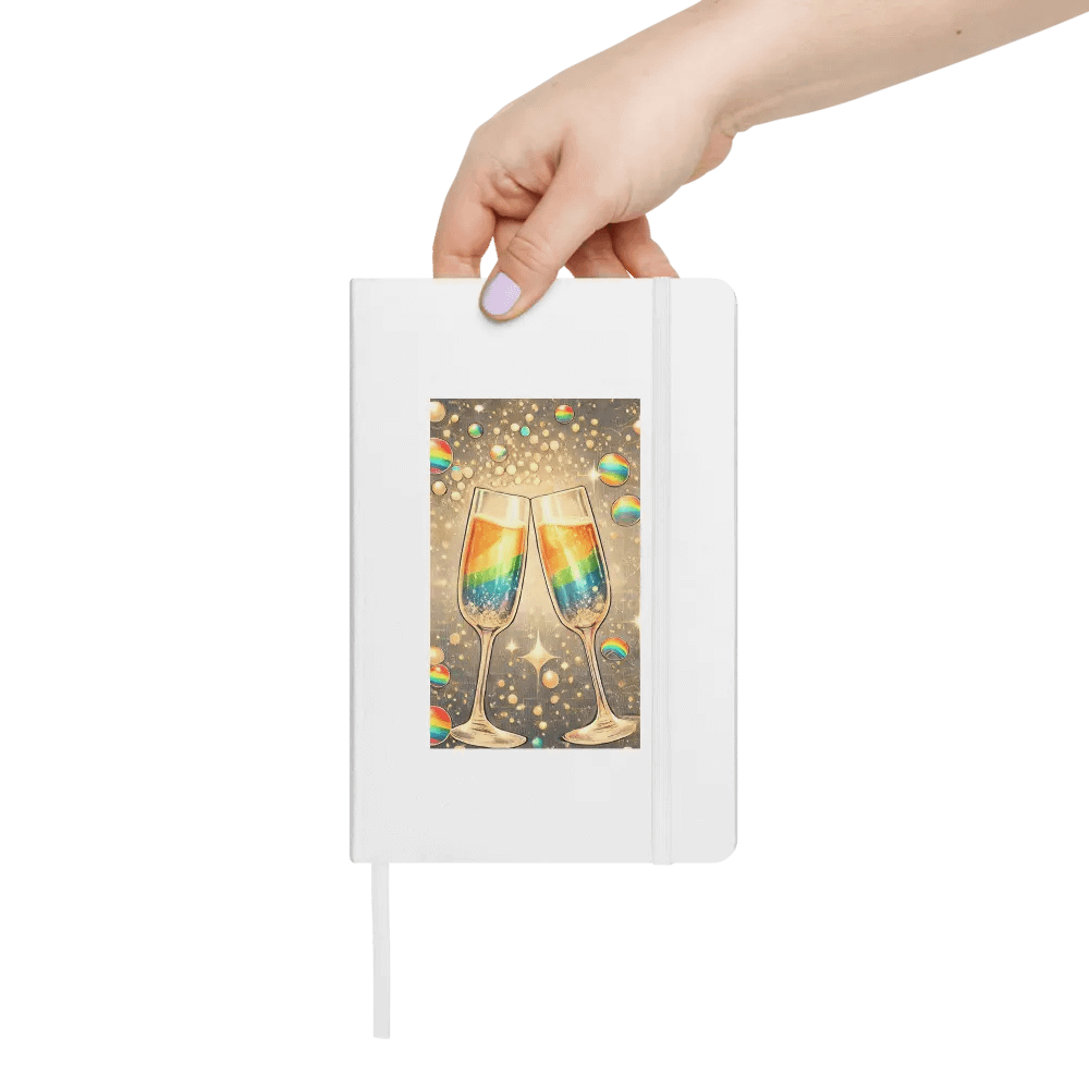 Rainbow Champagne Celebration Journal / Guestbook - WHITE product image (7)