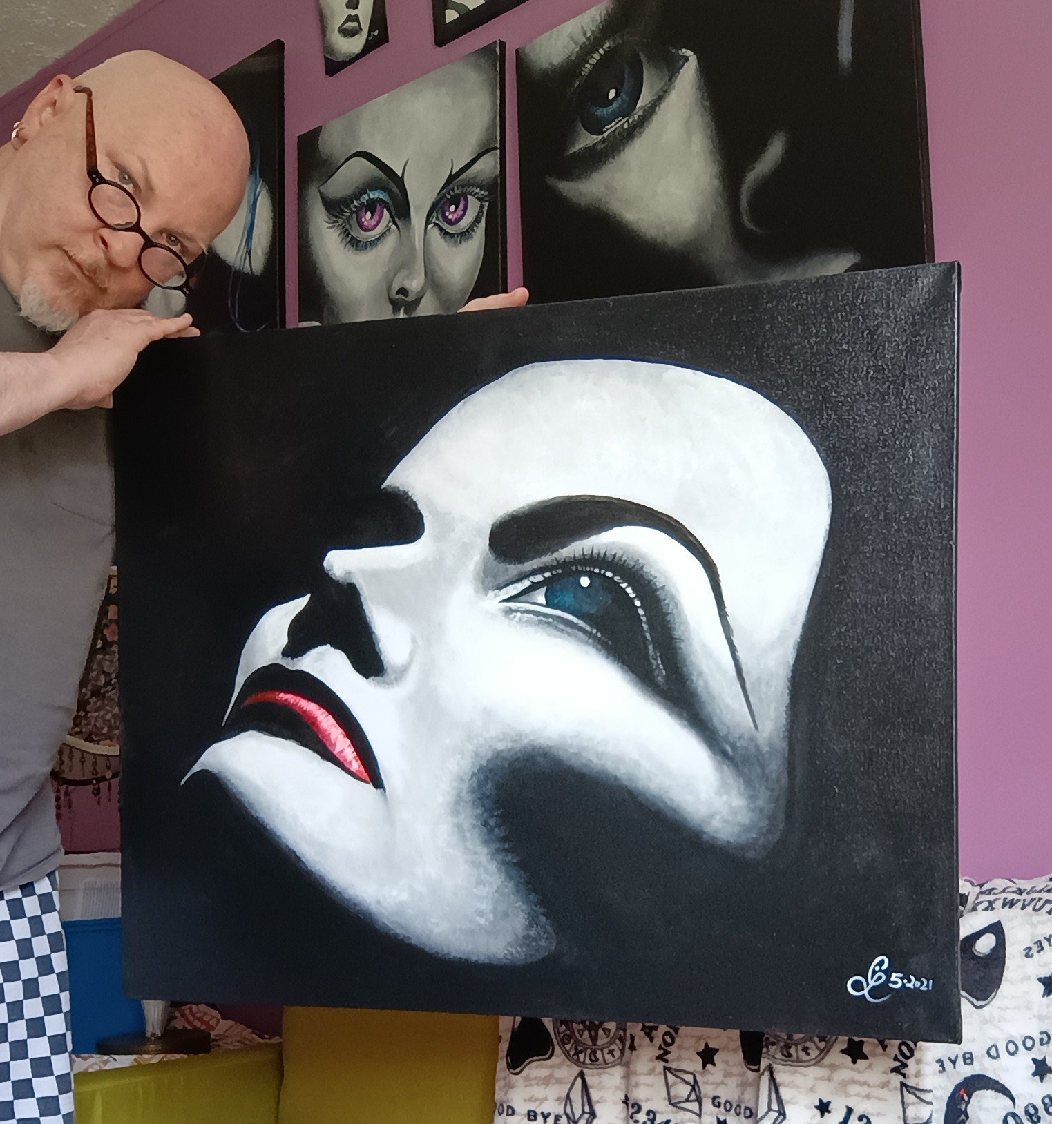 Katherine Hepburn acrylic portrait product image (1)