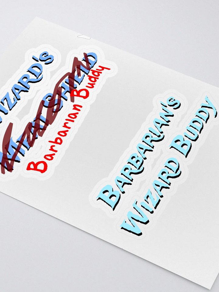 Barbarian's Wizard Buddy Sticker Sheet product image (2)