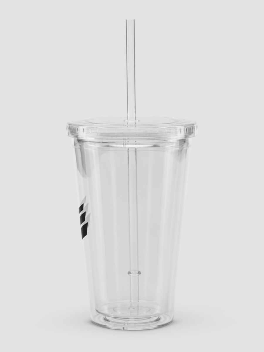 Double Wall Clear Plastic Tumbler - Black product image (4)