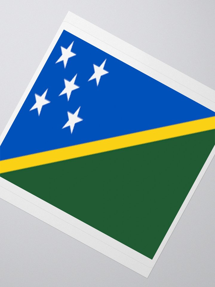 Exclusive Solomon Islands Flag Kiss-Cut Stickers - High-Quality Vinyl, Multiple Sizes product image (5)