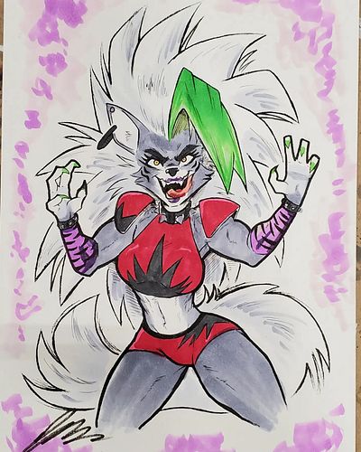Roxanne Wolf table sketch #roxannewolf #fnaf #fnafsecuritybreach #art