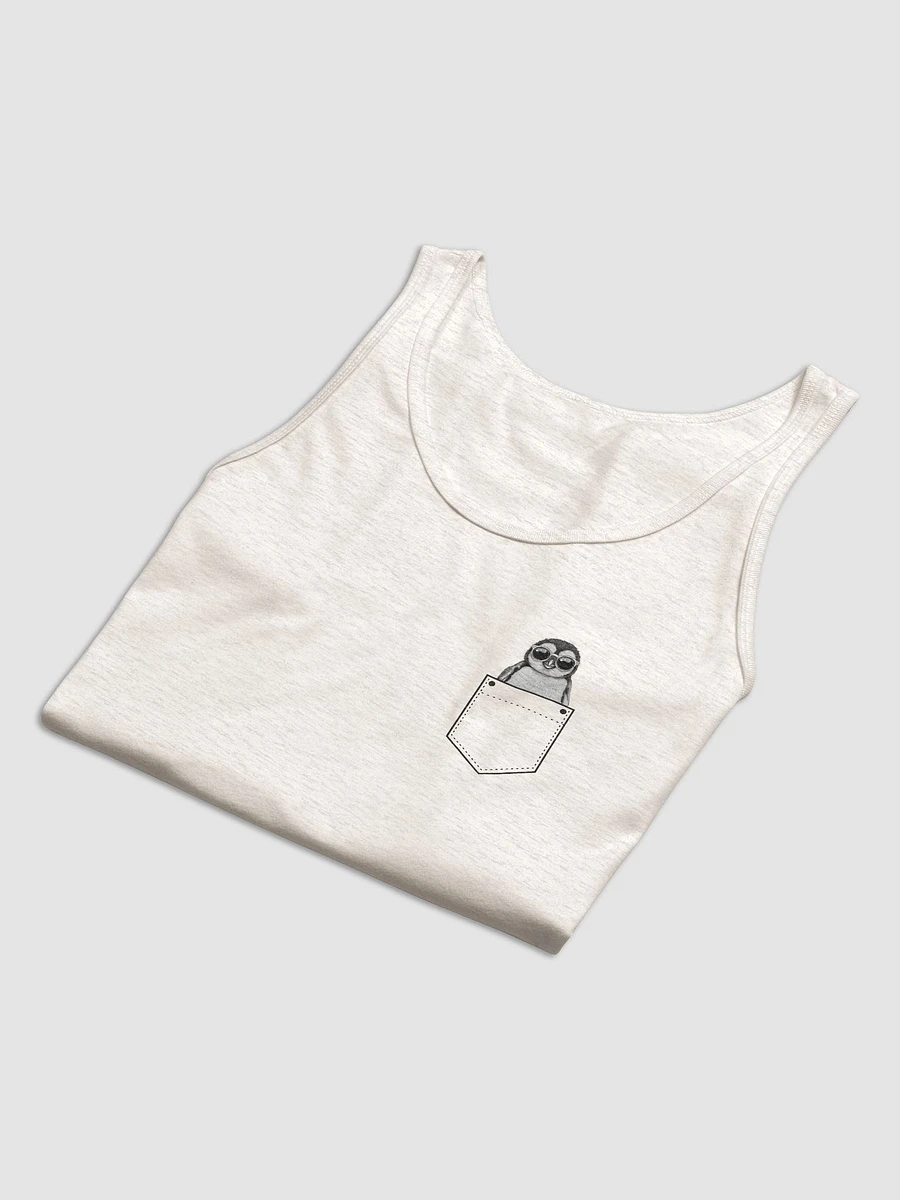 Pipping the Playful Penguin | Pocket Companion | Unisex Tank Top | Always Remember to Embrace Joy product image (5)