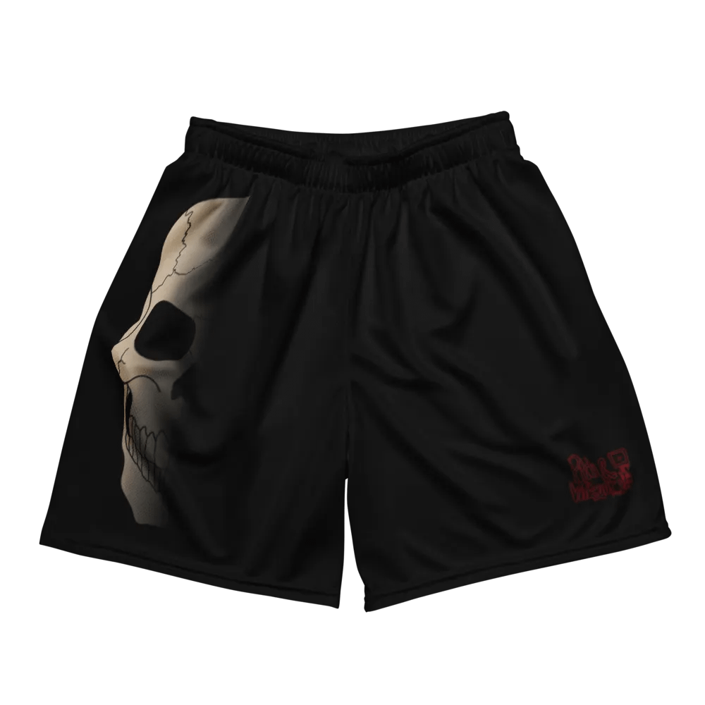 Faded skull mesh shorts product image (1)