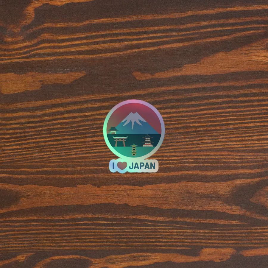 I Love Japan Kiss-Cut Holographic Sticker Sheet product image (3)