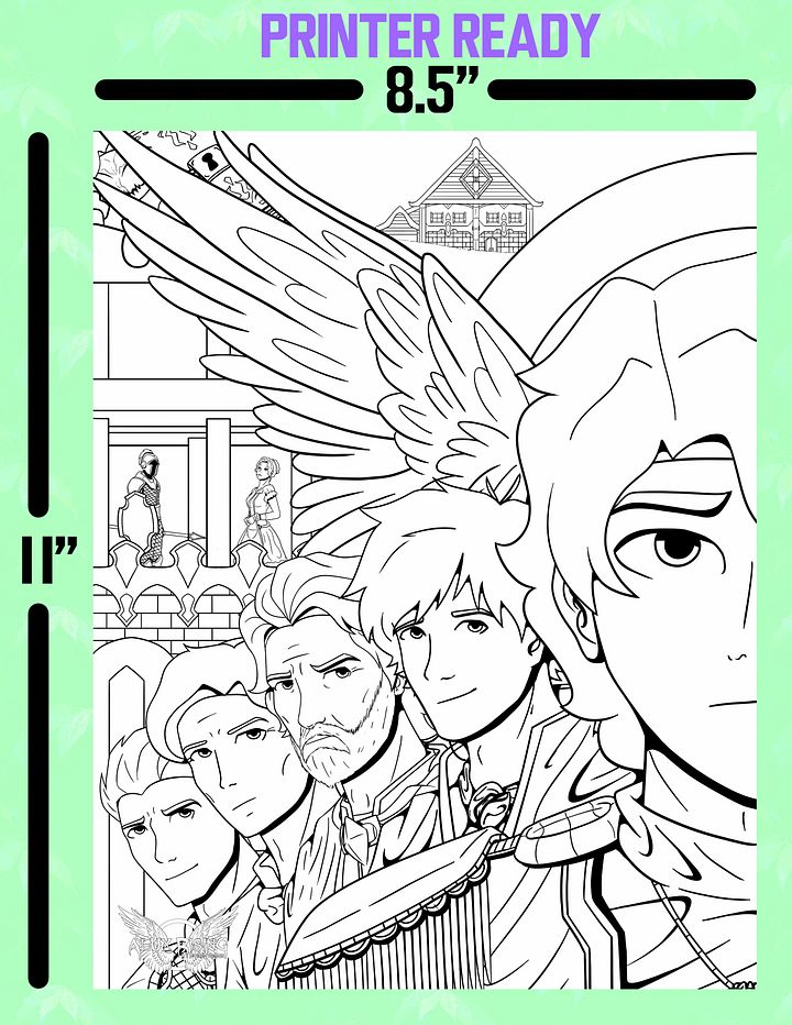 Alux Rising Poster Line Art - Digital Download product image (2)