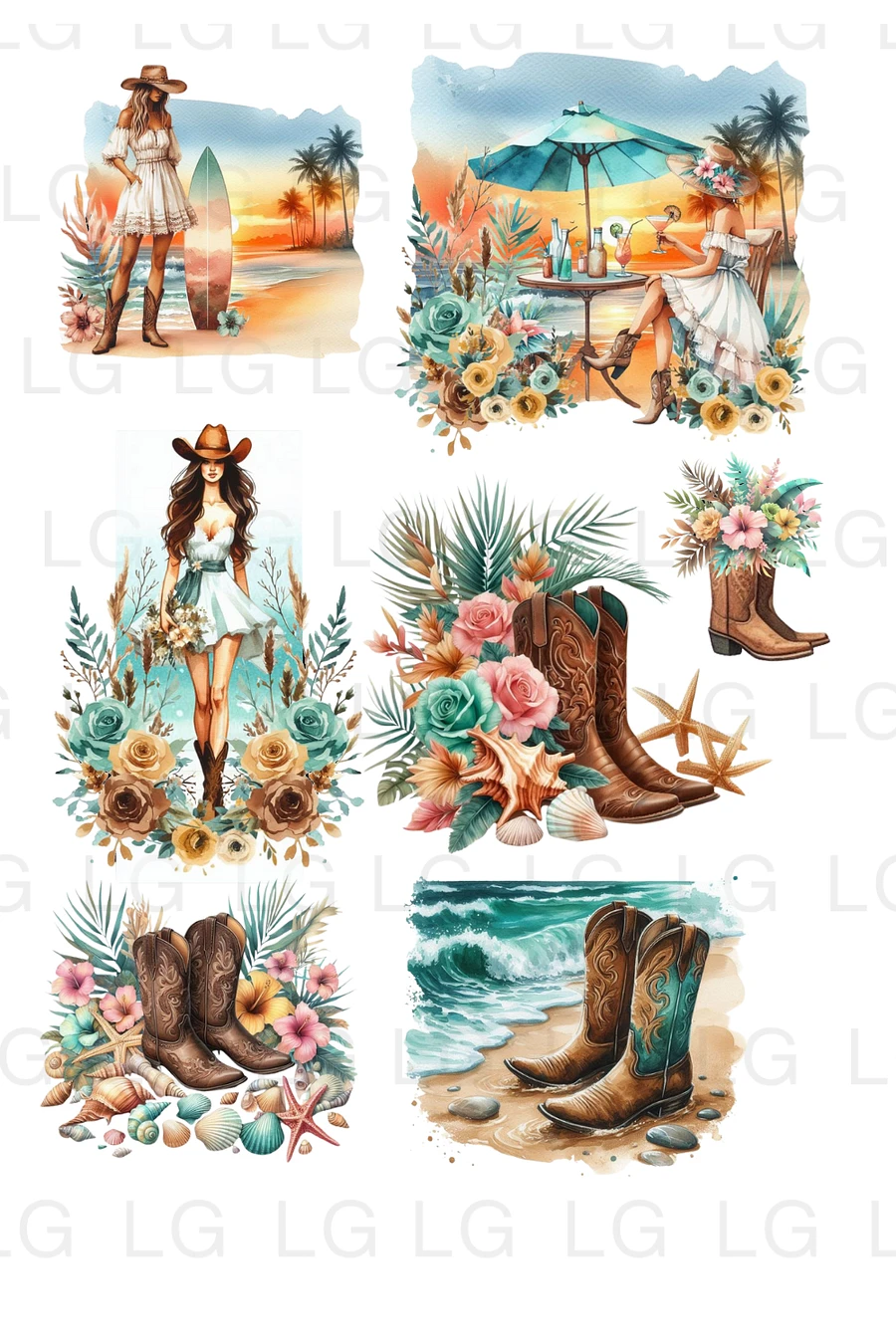 Coastal Cowgirl Graphics and Design Guide for Zazzle Print on Demand Creators product image (5)