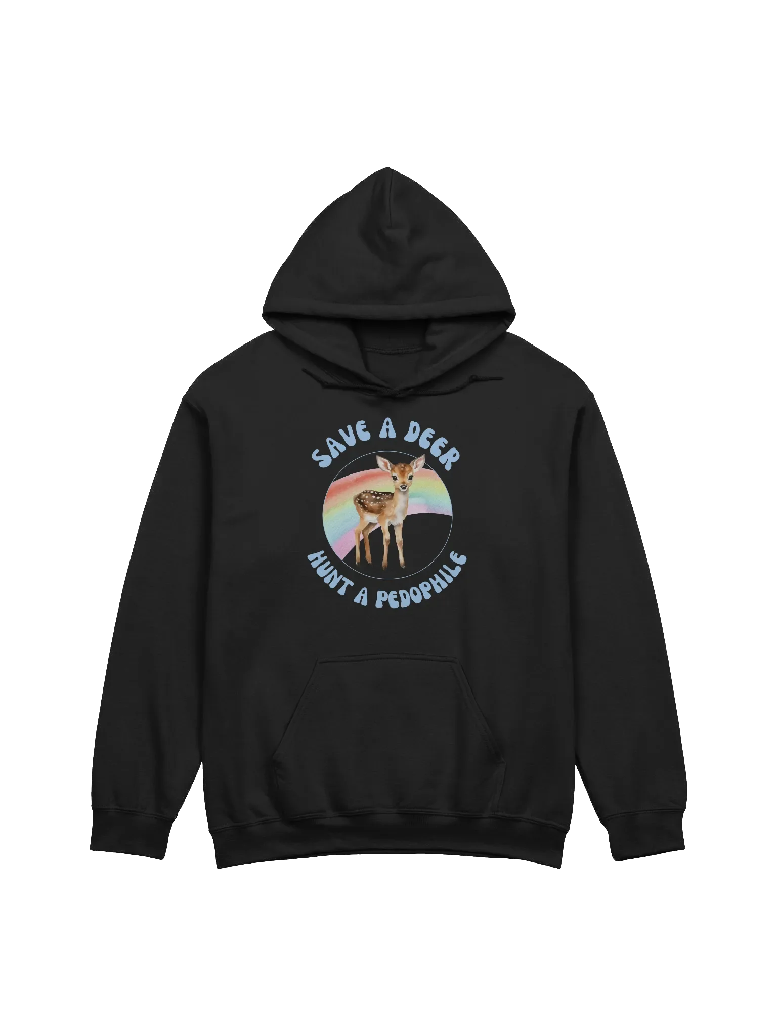 Save A Deer Hunt A Pedophile Rainbow Hoodie product image (1)
