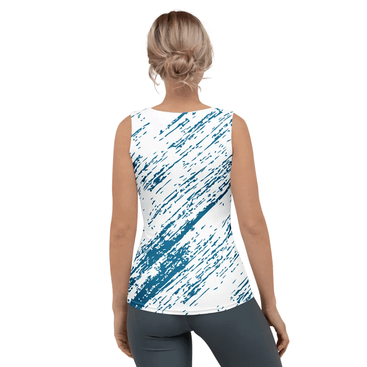 Dynamic Blue Brush Strokes Women's Tank Top product image (2)