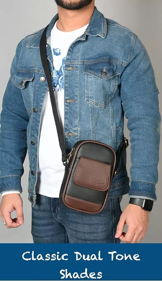 Leather Sling Bag For Men & Women Crossbody Travel Bag Shoulder Travel Purse Bag product image (2)