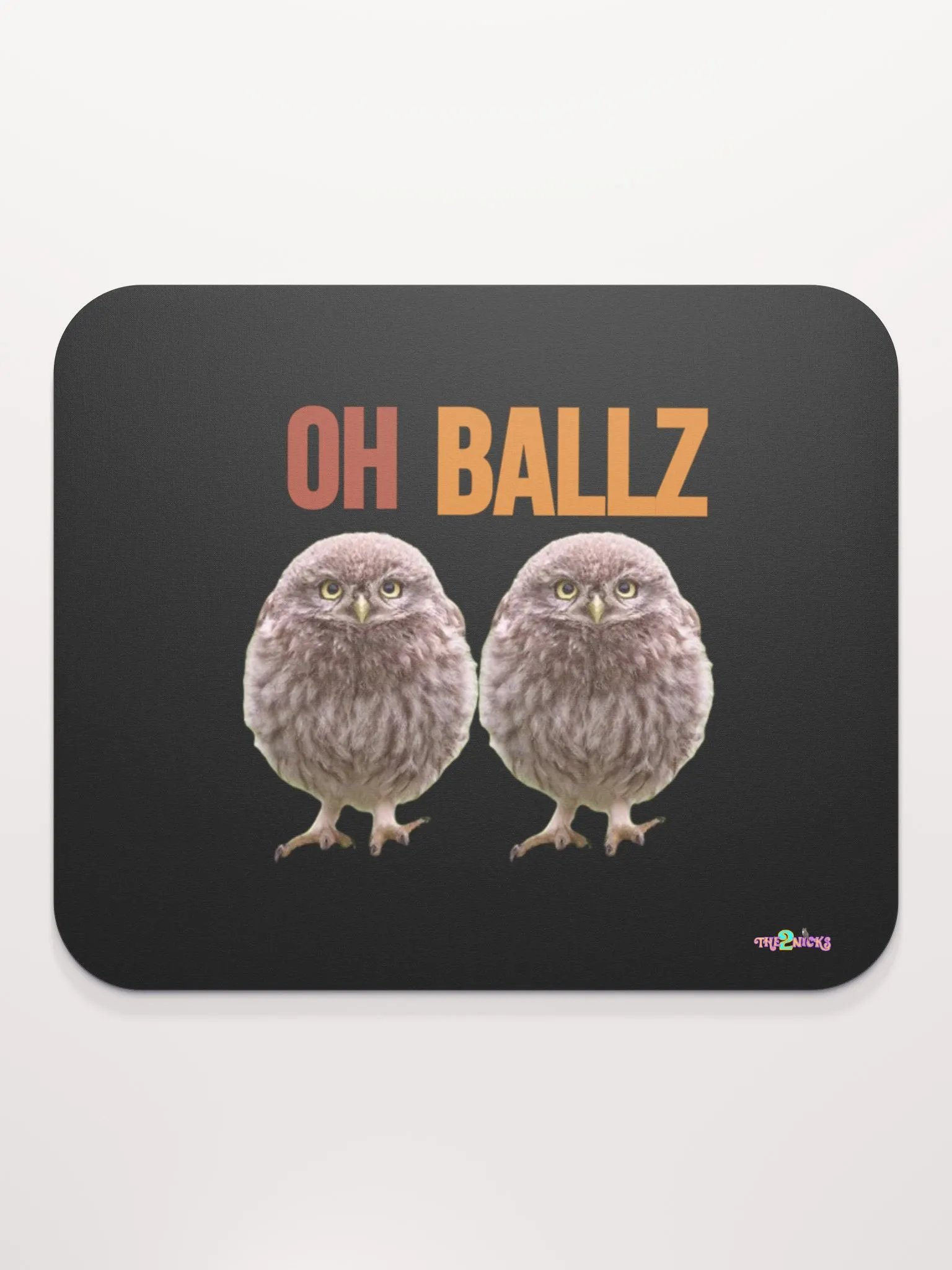 Oh Ballz Classic Mouse Pad (Black) product image (1)