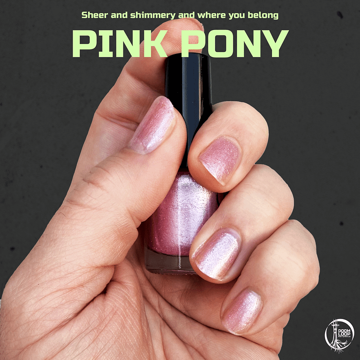 PINK PONY - Semi-Sheer Pink Glitter Nail Polish product image (1)