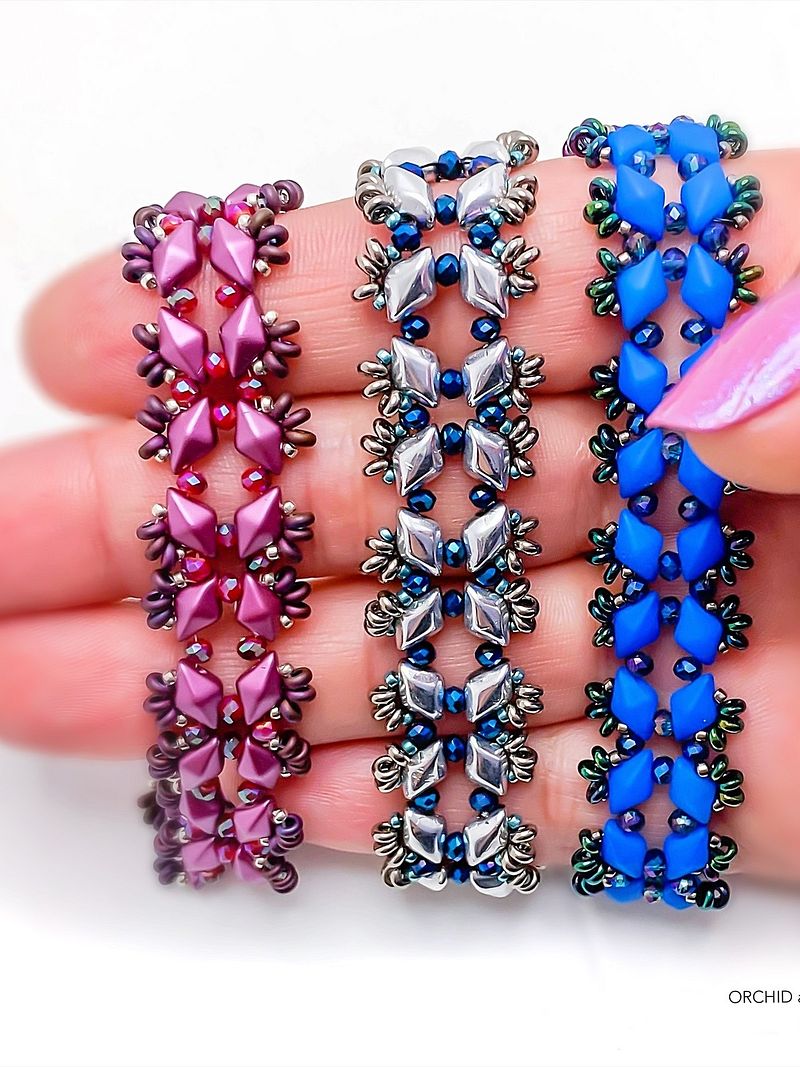 Beading Pattern – Starlight GemDuo Beaded Bracelet