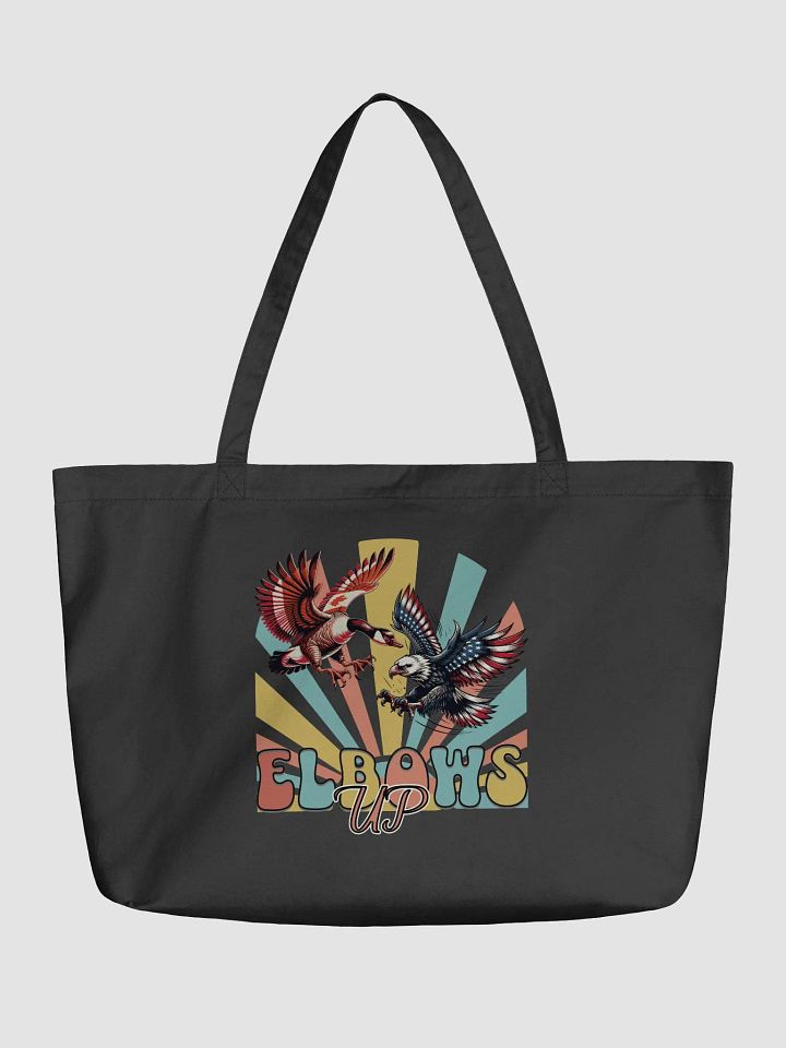 Elbows Up Canadian Goose Vs American Eagle Patriotic Flight Organic Tote product image (2)