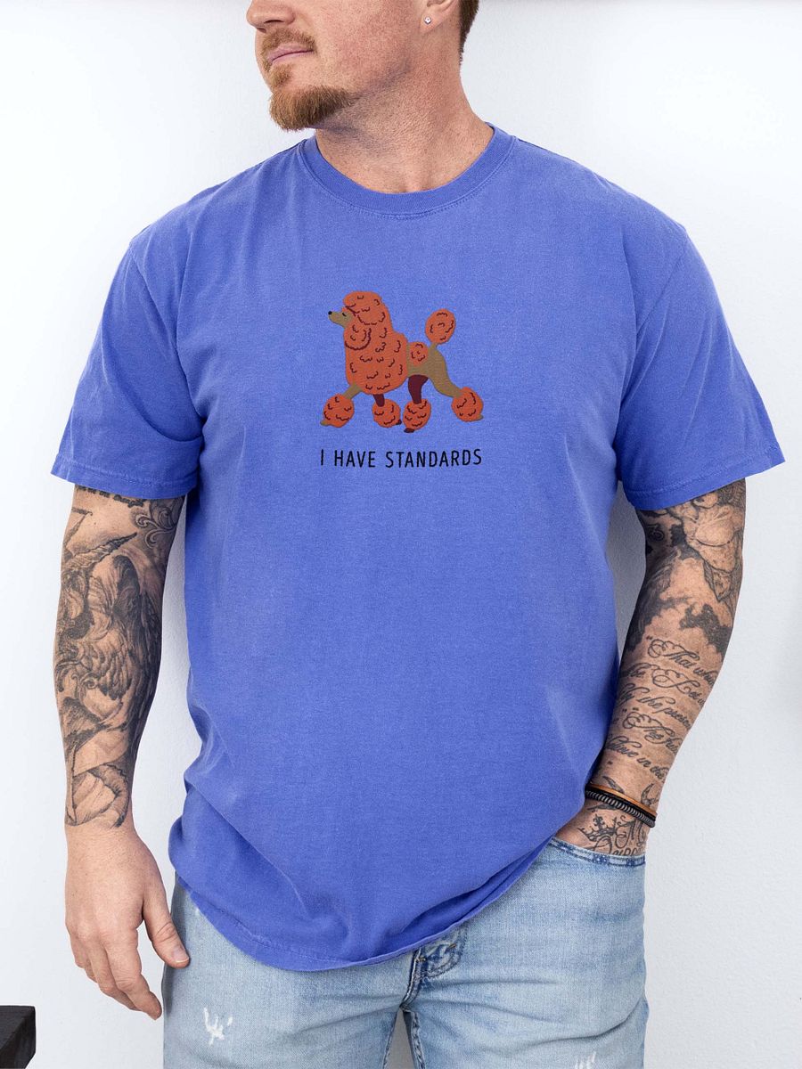I Have Standards T-Shirt(Embroidered) of a Standard Poodle(Orange) product image (2)