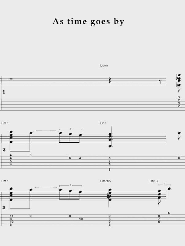As time goes by - Guitar sheet music product image (1)