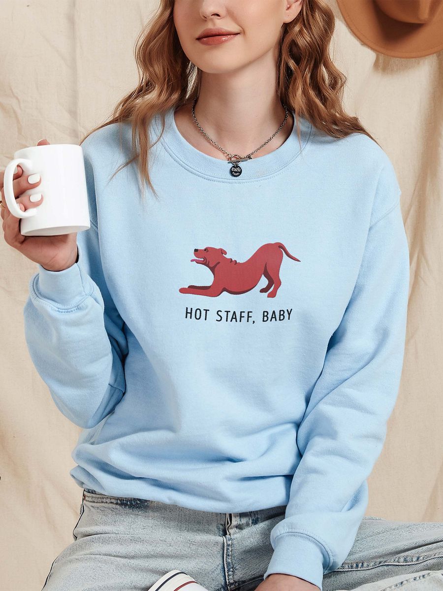 Hot Staff, Baby Sweatshirt (Embroidered) of a Staffordshire Terrier(Red) product image (2)
