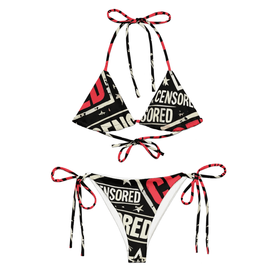 Rebel Censorship All-Over Print Bikini product image (6)