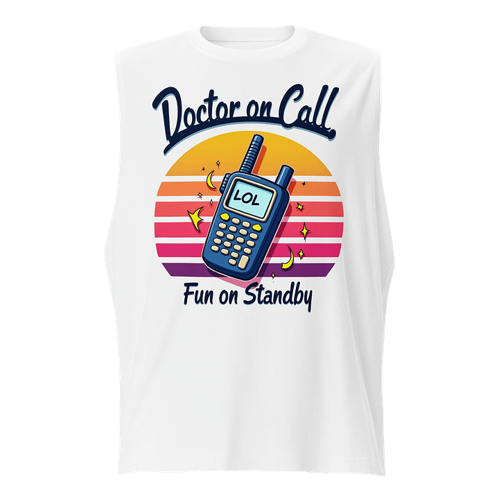 Retro Pager Fun , Doctor on Call Sunset Muscle Tank product image (1)