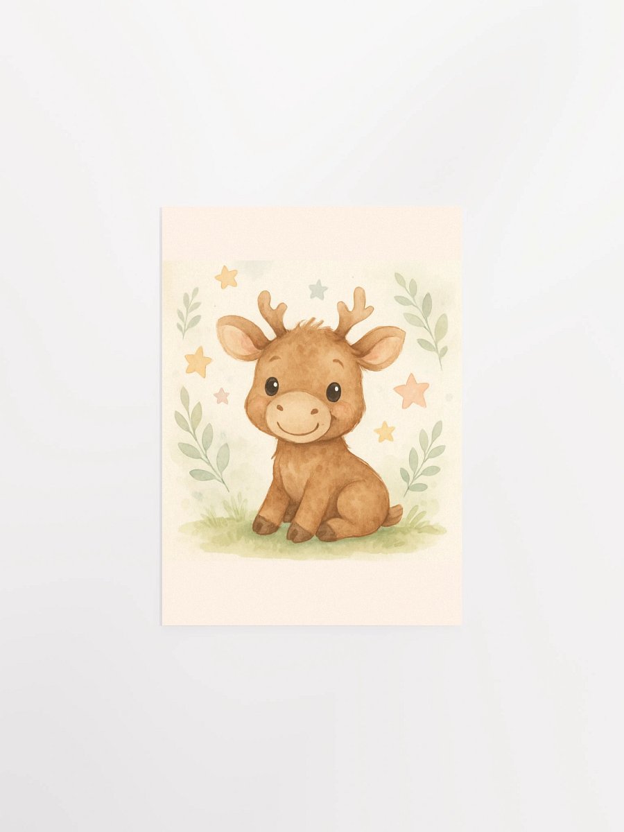 Baby Moose Dreamscape | Pure White Serenity Poster product image (7)