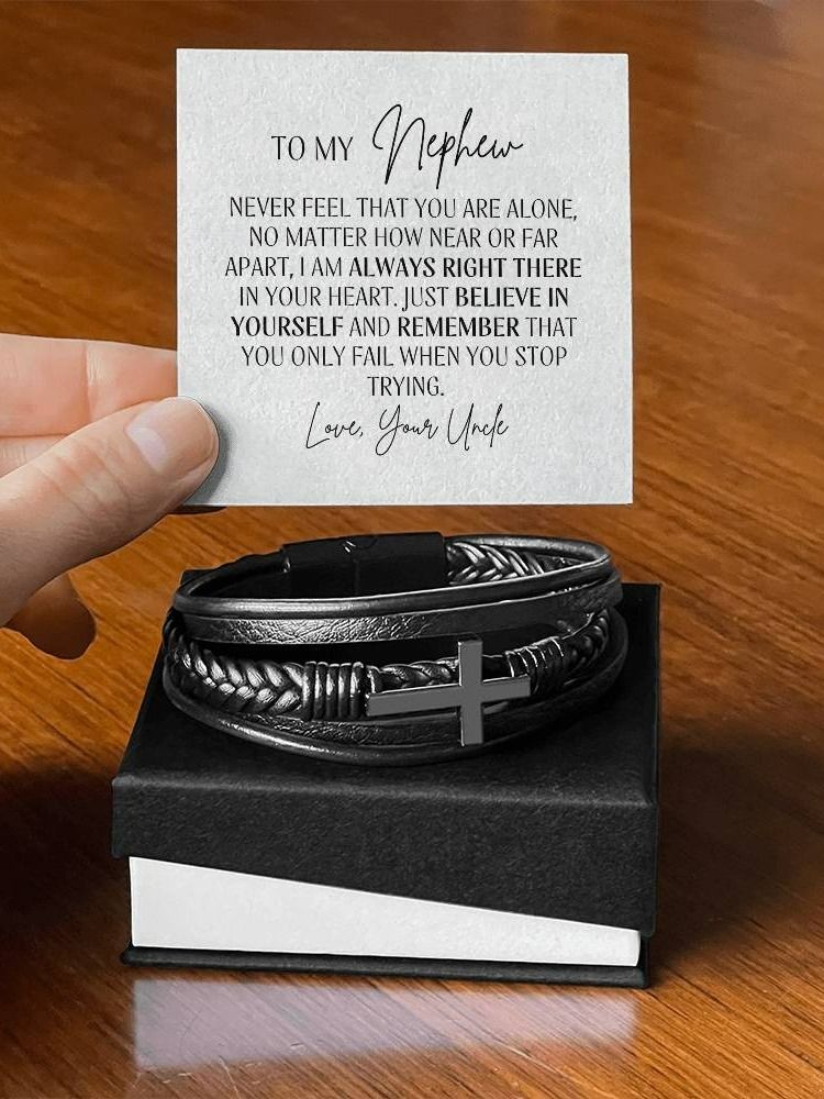 Nephew Cross Bracelet From Uncle - Never Feel Alone product image (6)