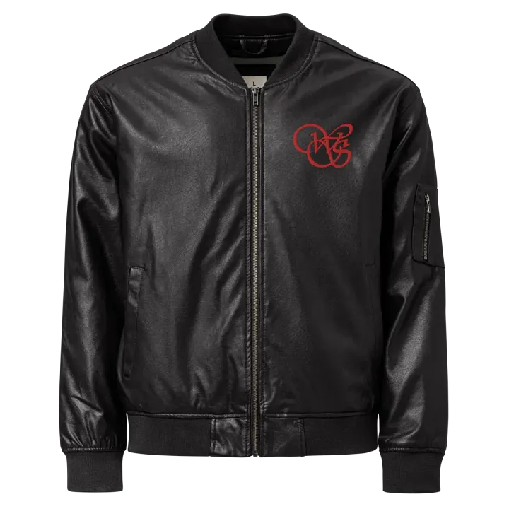WS Faux Leather Bomber Jacket product image (1)