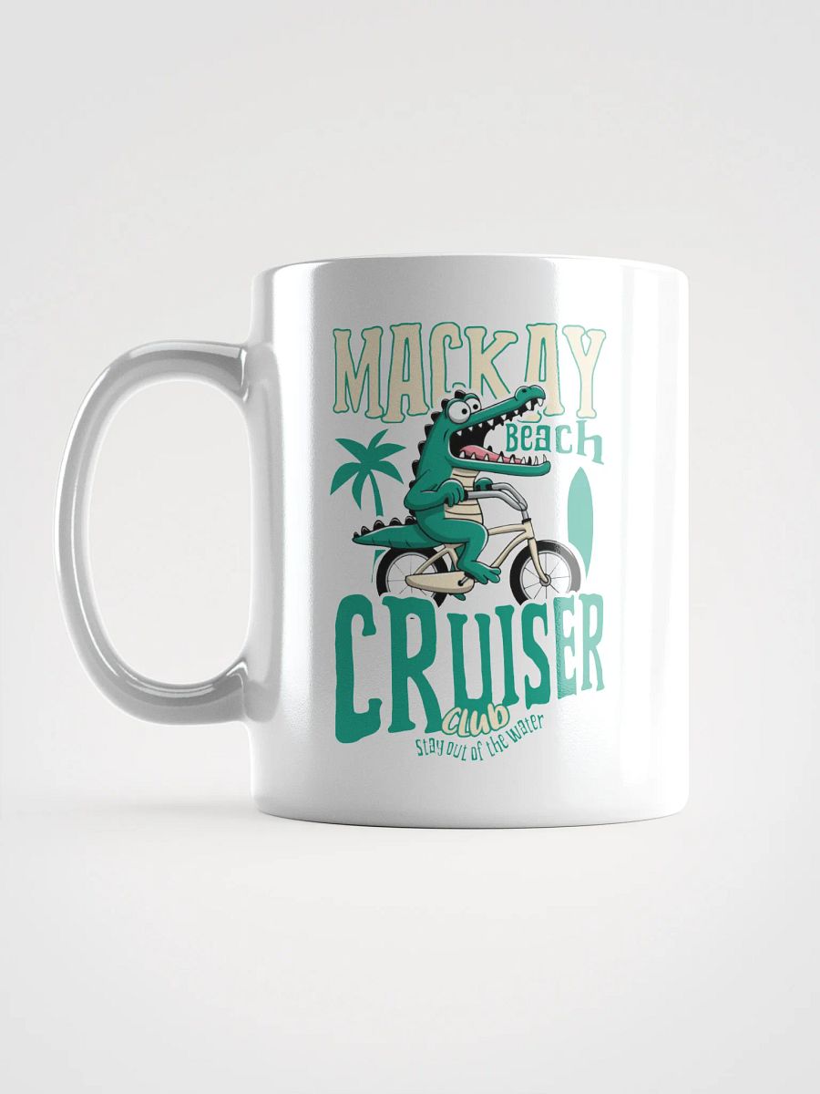 Mackay Beach Cruiser Crocodile Mug – Funny Beach Cruiser Bike Coffee Cup | Stay Out of the Water! product image (6)
