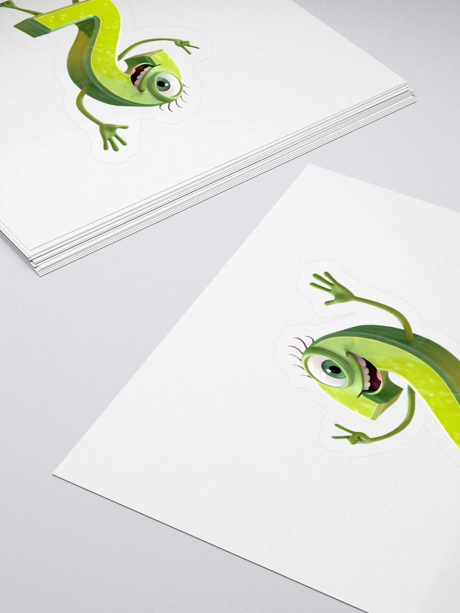 Green Number 2 Character Kiss Cut Stickers product image (4)