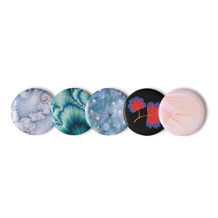 Fractal Fusion Pin Buttons Set product image (1)